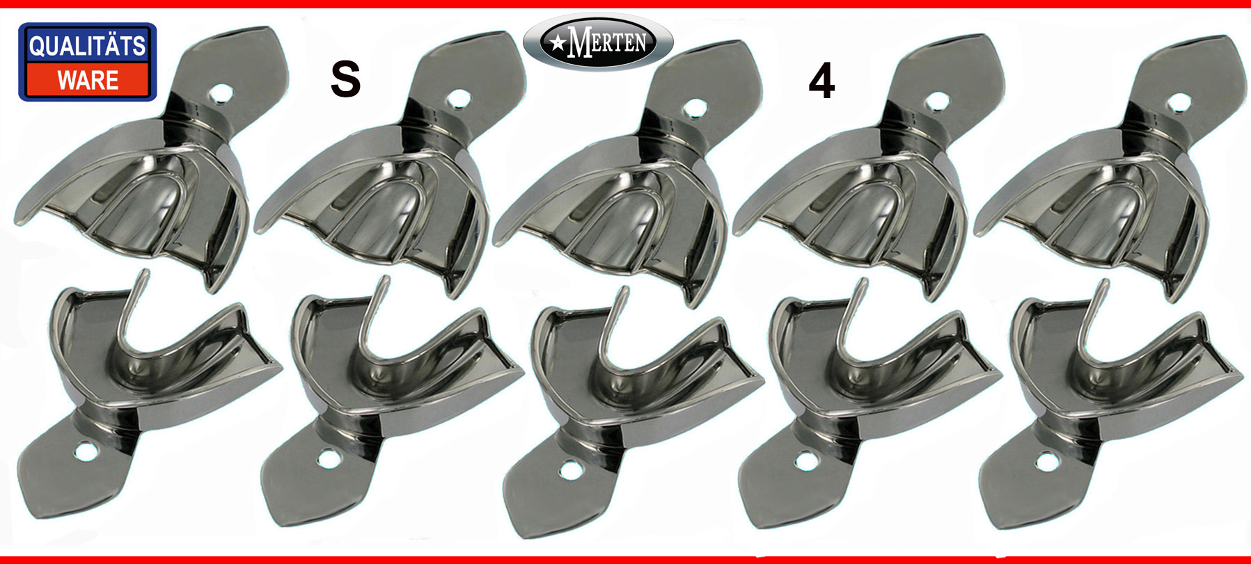 Abdrucklöffel 10 glatt nicht perforiert Rim-Lock S 4 - Abformlöffel – Dentalinstrument